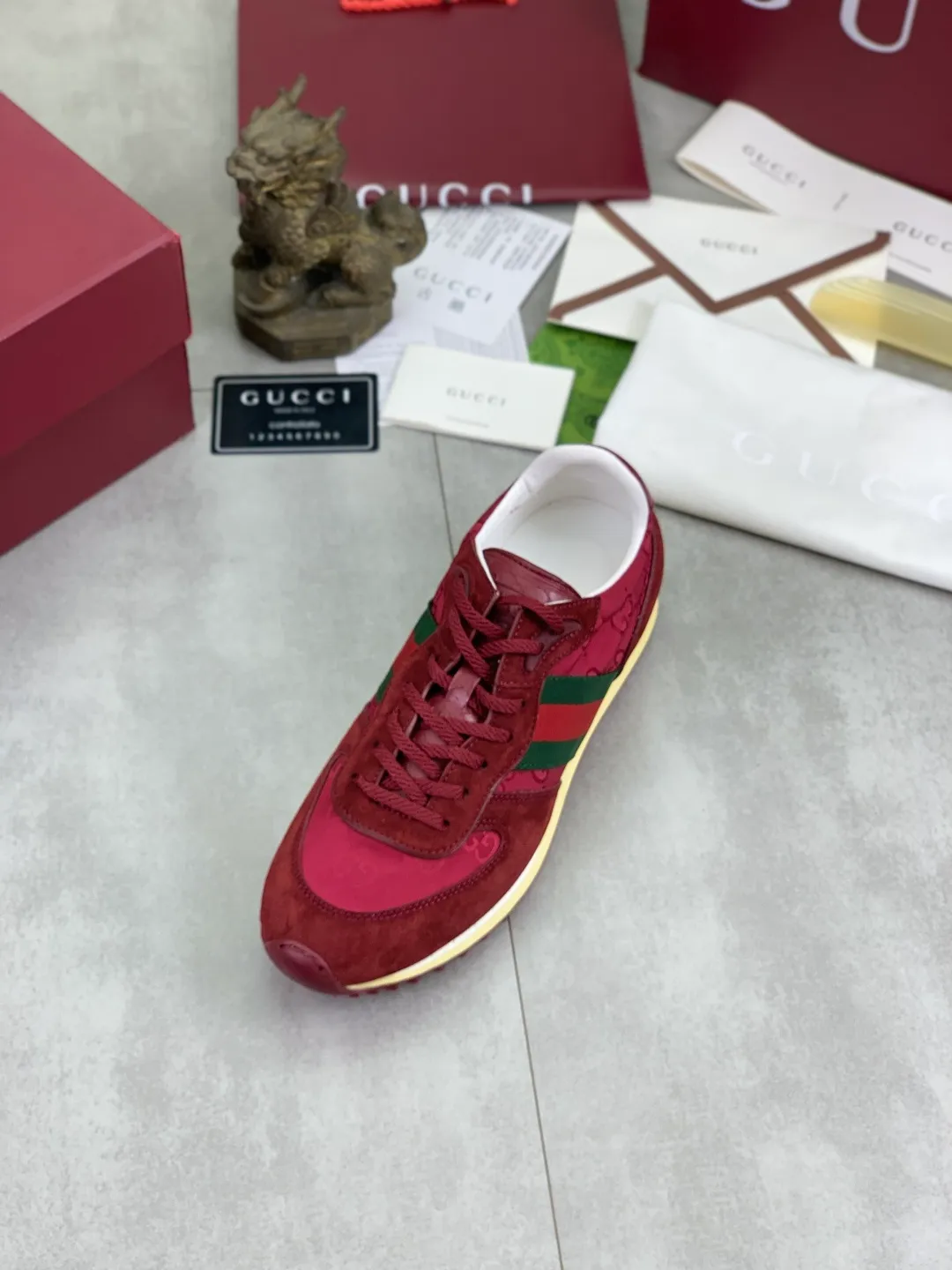 Men's shoes 💰P640 New Gucci Gucci Top version Latest catwalk style Re-Motion series Thick-soled casual sports shoes Original purchase and development ▪️Fabric: Original custom imported first-layer cowhide ▪️Sole: Original molded TPU material ▪️Sole thickness: 3.5CM ▪️Size: Men 39-45 Color: 8️⃣ colors available, boutique packaging